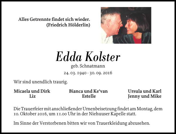 Rudi und Edda Kolster
